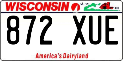 WI license plate 872XUE