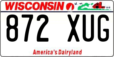 WI license plate 872XUG