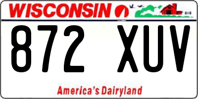 WI license plate 872XUV