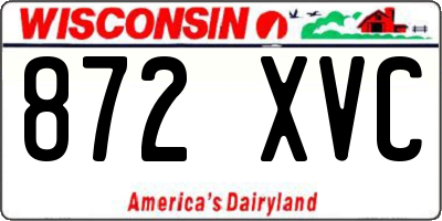 WI license plate 872XVC