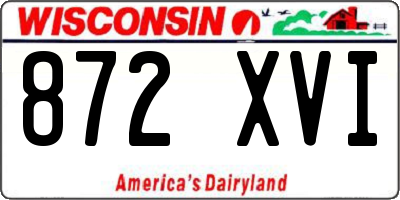 WI license plate 872XVI