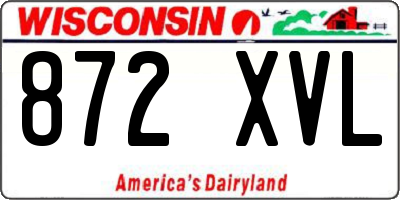 WI license plate 872XVL