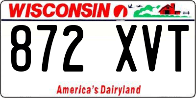 WI license plate 872XVT