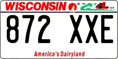 WI license plate 872XXE