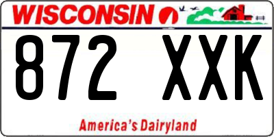 WI license plate 872XXK