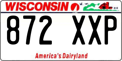 WI license plate 872XXP