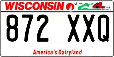 WI license plate 872XXQ