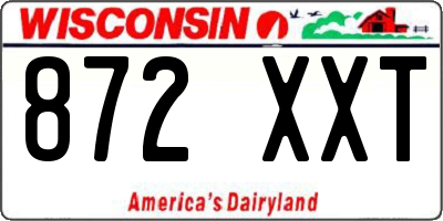 WI license plate 872XXT