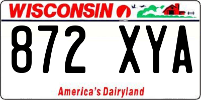 WI license plate 872XYA