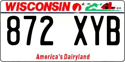 WI license plate 872XYB
