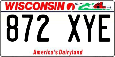 WI license plate 872XYE