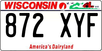 WI license plate 872XYF