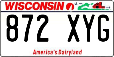 WI license plate 872XYG