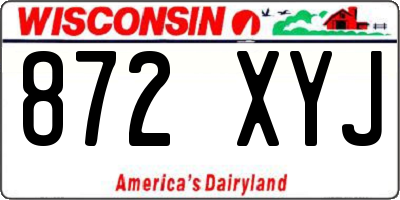 WI license plate 872XYJ
