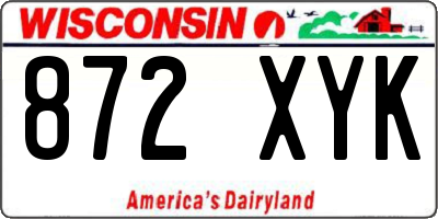 WI license plate 872XYK