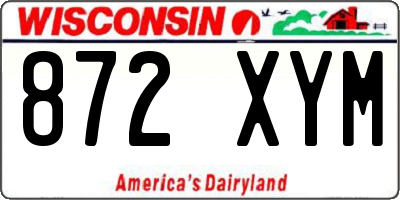 WI license plate 872XYM