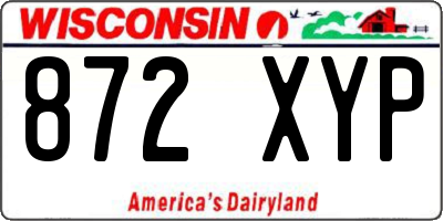 WI license plate 872XYP