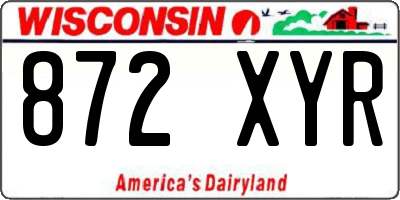 WI license plate 872XYR