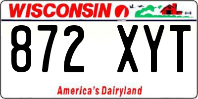 WI license plate 872XYT