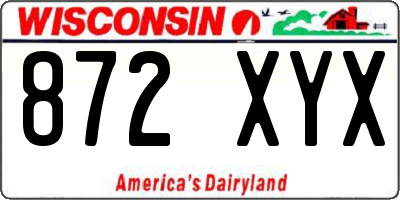 WI license plate 872XYX