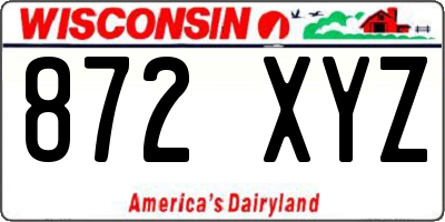 WI license plate 872XYZ
