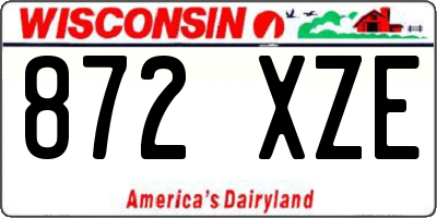 WI license plate 872XZE