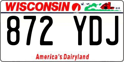 WI license plate 872YDJ