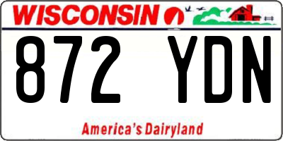 WI license plate 872YDN