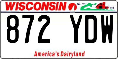 WI license plate 872YDW