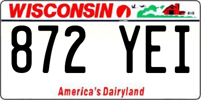 WI license plate 872YEI