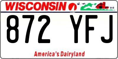 WI license plate 872YFJ