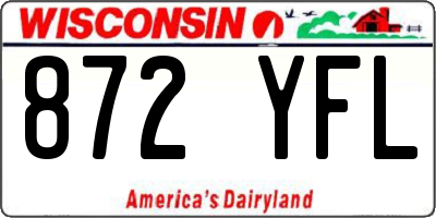 WI license plate 872YFL