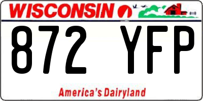 WI license plate 872YFP