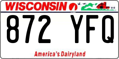 WI license plate 872YFQ