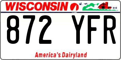 WI license plate 872YFR
