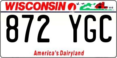 WI license plate 872YGC