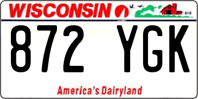 WI license plate 872YGK