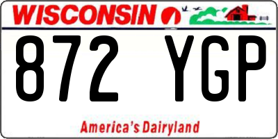 WI license plate 872YGP