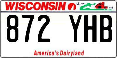 WI license plate 872YHB