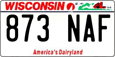 WI license plate 873NAF