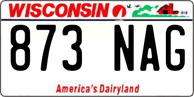 WI license plate 873NAG