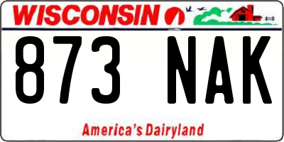 WI license plate 873NAK