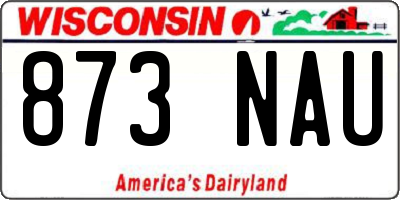 WI license plate 873NAU