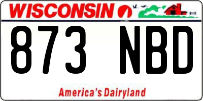 WI license plate 873NBD