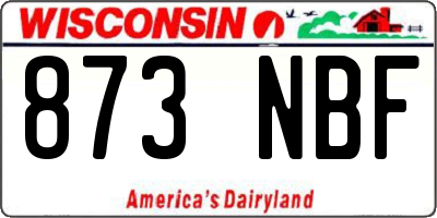 WI license plate 873NBF