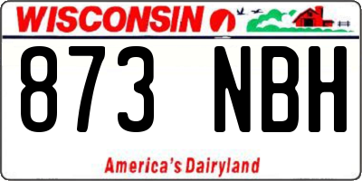 WI license plate 873NBH