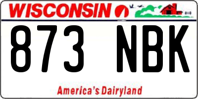 WI license plate 873NBK