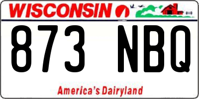 WI license plate 873NBQ
