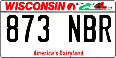 WI license plate 873NBR