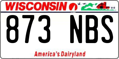 WI license plate 873NBS